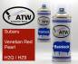 Preview: Subaru, Venetian Red Pearl, H2Q / HZ9: 400ml Sprühdose + 400ml Klarlack - Set, von ATW Autoteile West.